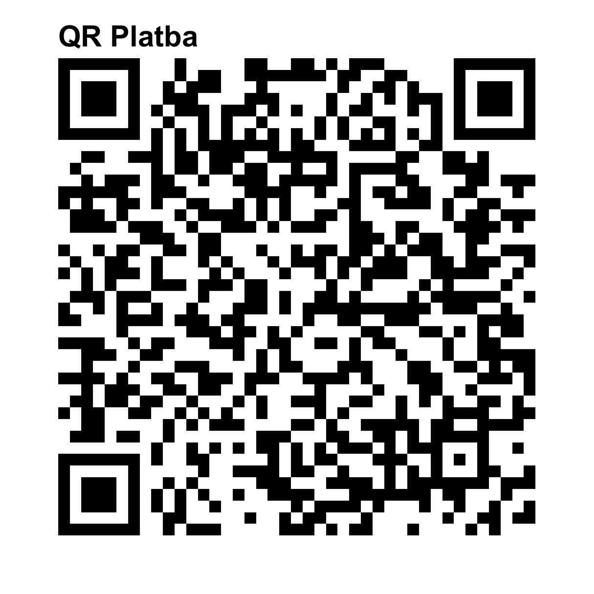QR kód pro platbu na podporu Jacka