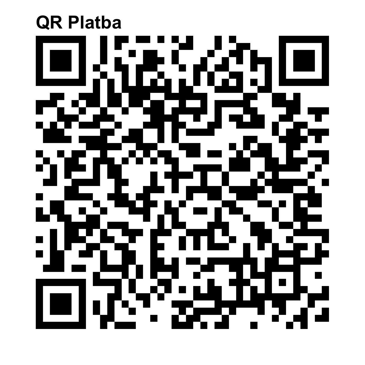 QR kód pro platbu na podporu Lupínka